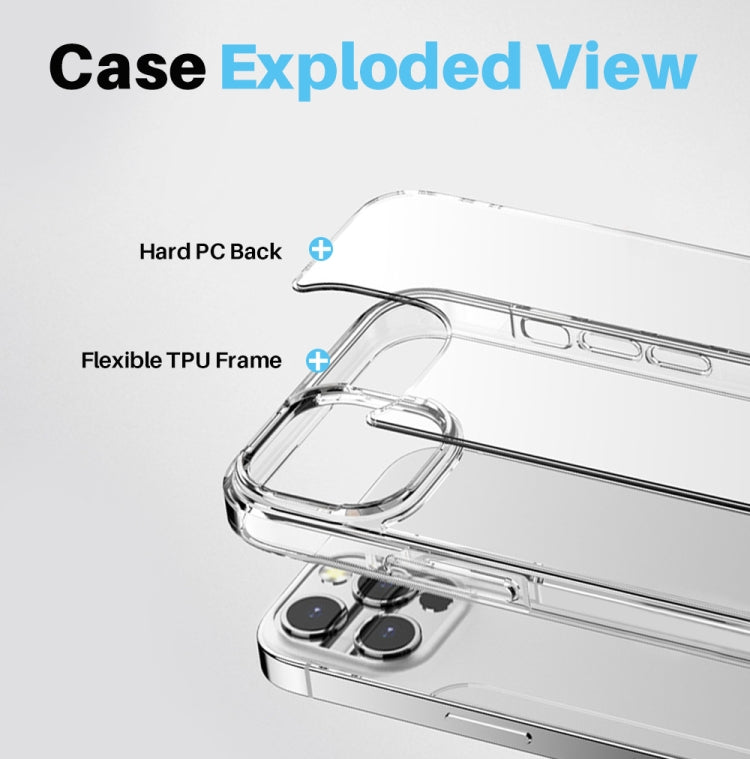 For iPhone 14 Pro Max NORTHJO 5 in 1 Clear Phone Case with 2pcs Screen Film + 2pcs Rear Lens Film