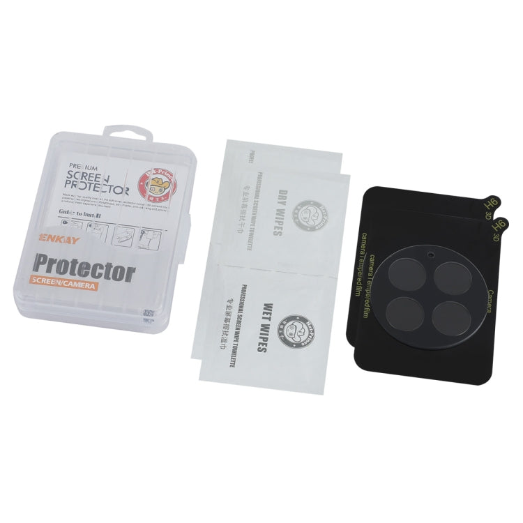 For OnePlus Ace 2 Pro 2pcs ENKAY 9H Rear Camera Lens Tempered Glass Film(Transparent)