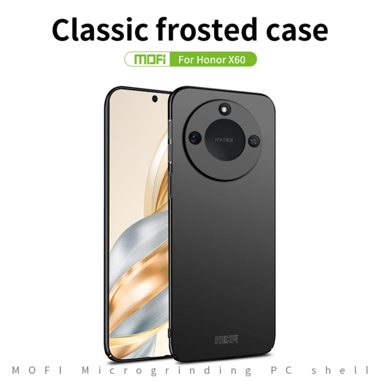 For Honor X60 MOFI Frosted PC Ultra-thin Hard Phone Case(Black)