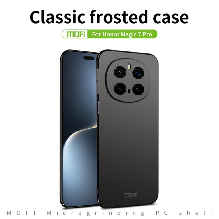 For Honor Magic7 Pro MOFI Frosted PC Ultra-thin Hard Phone Case(Black)