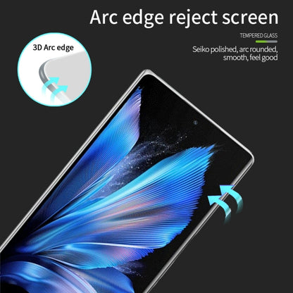 For vivo X Fold3 / Fold3 Pro MOFI 9H 3D Hot Bending Tempered Glass Film(Black)