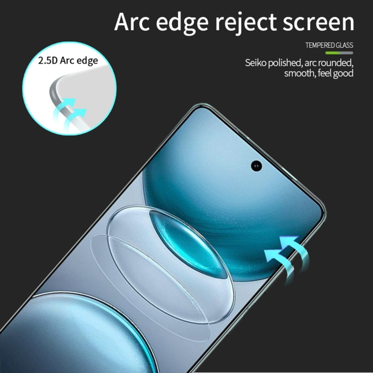 For vivo X100s MOFI 9H 3D Hot Bending Tempered Glass Film(Black)