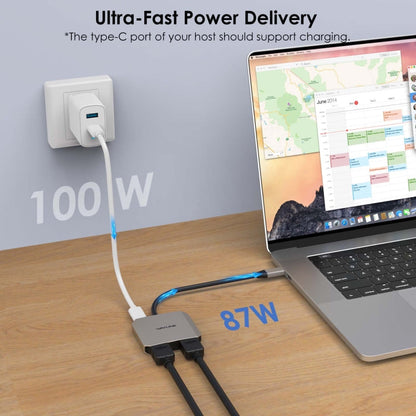 WAVLINK WL-UHP510Pro 4K/60Hz Video Converter USB-C Male to Dual HDMI Female Adapter