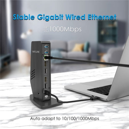 WAVLINK UG69PD5 USB-C HD 60Hz Monitor Adapter Dual 4K Display Docking Station, Plug:UK Plug