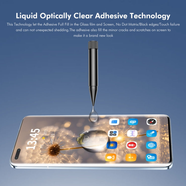 For Honor Magic5 Pro 2pcs ENKAY Hat-Prince UV Full Glue Tempered Glass Film