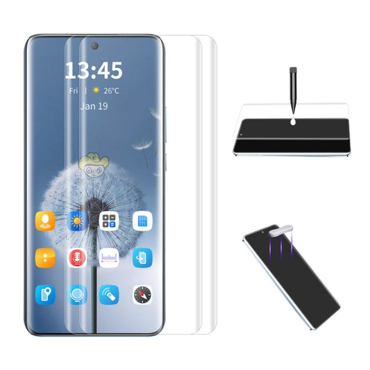 For Honor 100 2pcs ENKAY Hat-Prince UV Full Glue Tempered Glass Film