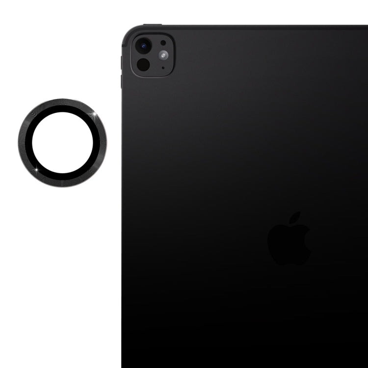 For iPad Pro 11 / 13 2025 / 2024 ENKAY Hat-Prince 9H Rear Camera Lens Aluminium Alloy Tempered Glass Film(Black)