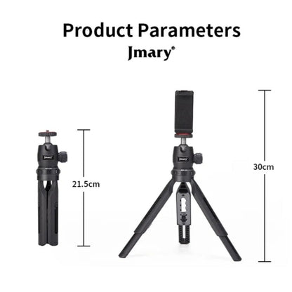 Trépied de bureau JMARY MT-30 pour appareil photo, téléphone, projecteur, perche à selfie, trépied réglable à 5 sections