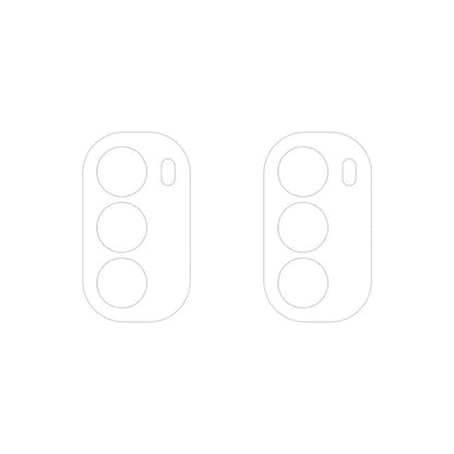 For Motorola Moto G82 2pcs ENKAY Hat-Prince 9H Rear Camera Lens Tempered Glass Film(Transparent)