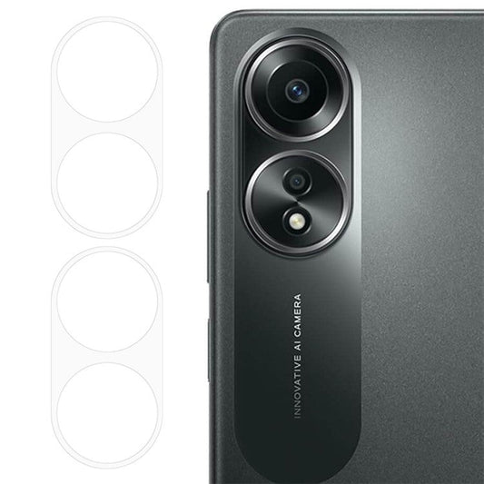 For OPPO A58 4G 2pcs ENKAY 9H Rear Camera Lens Tempered Glass Film(Transparent)