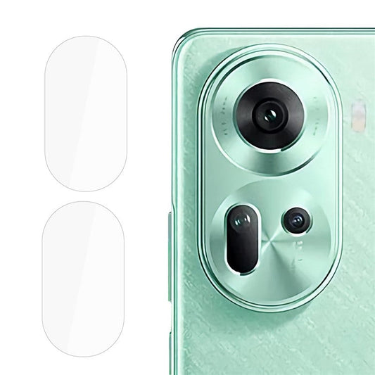 For OPPO Reno11 Global 2pcs ENKAY 9H Rear Camera Lens Tempered Glass Film(Transparent)