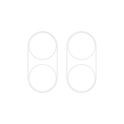 For vivo Y03 Global 2pcs ENKAY Hat-Prince 9H Rear Camera Lens Tempered Glass Film(Transparent)