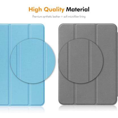 For iPad Pro 13 2025 / 2024 ENKAY Tri-fold Custer Texture Platic Leather Smart Tablet Case(Dark Green)