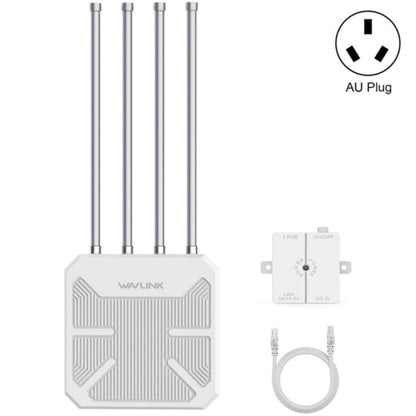 WAVLINK WN573HX3 AX3000 Waterproof Outdoor WiFi Wireless Outdoor Dual Band Router, Plug:AU Plug