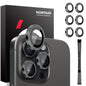 For iPhone 15 Pro / 15 Pro Max NORTHJO 2 Set 6pcs Camera Lens Protector Cover Metal Ring(Black)