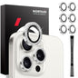For iPhone 15 Pro / 15 Pro Max NORTHJO 2 Set 6Pcs Camera Lens Protector Diamond Metal Ring Film(Silver)