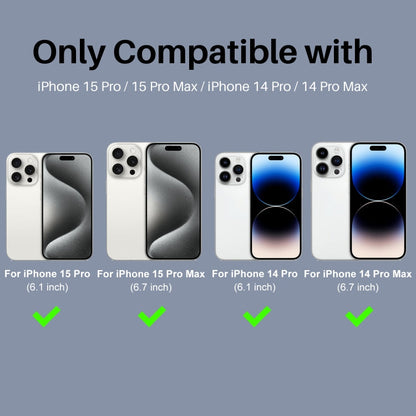 For iPhone 15 Pro / 15 Pro Max NORTHJO 2 Set 6Pcs Camera Lens Protector Diamond Metal Ring Film(Silver)