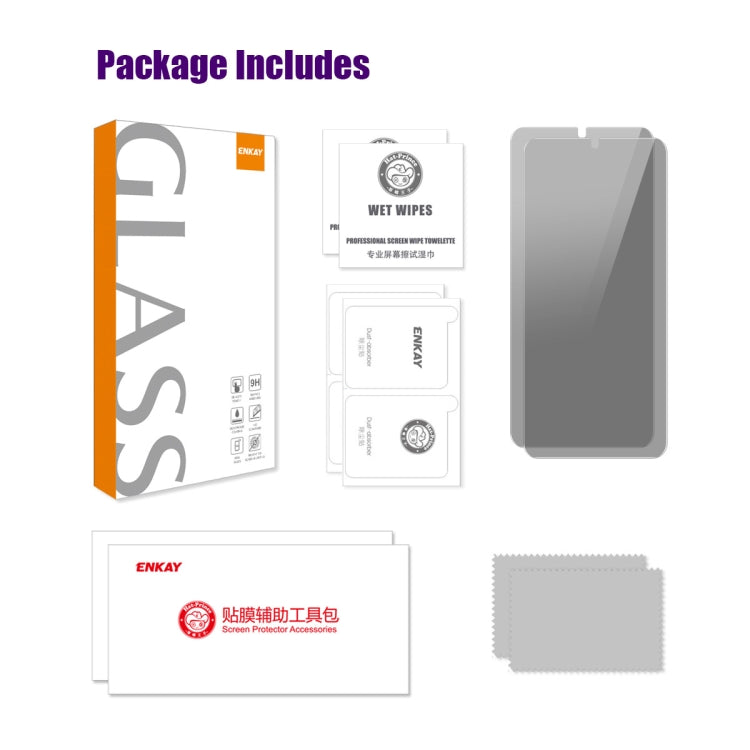 For ZTE Blade A72 4G / V40 Vita 2pcs ENKAY Hat-Prince 28 Degree Anti-peeping Privacy Tempered Glass Film