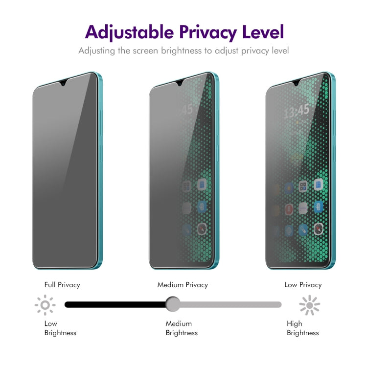For ZTE Blade V50 Design 4G 5pcs ENKAY Hat-Prince 28 Degree Anti-peeping Privacy Tempered Glass Film