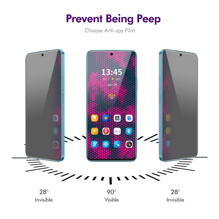 For vivo iQOO 12 5pcs ENKAY Hat-Prince 28 Degree Anti-peeping Privacy Tempered Glass Film