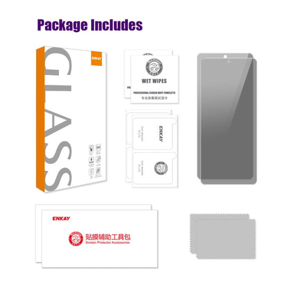 For Infinix Hot 30 Play 2pcs ENKAY Hat-Prince 28 Degree Anti-peeping Privacy Tempered Glass Film