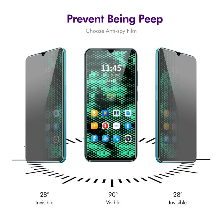 For Infinix Smart 7 HD 5pcs ENKAY Hat-Prince 28 Degree Anti-peeping Privacy Tempered Glass Film