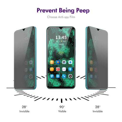 For Infinix Smart 7 HD 5pcs ENKAY Hat-Prince 28 Degree Anti-peeping Privacy Tempered Glass Film