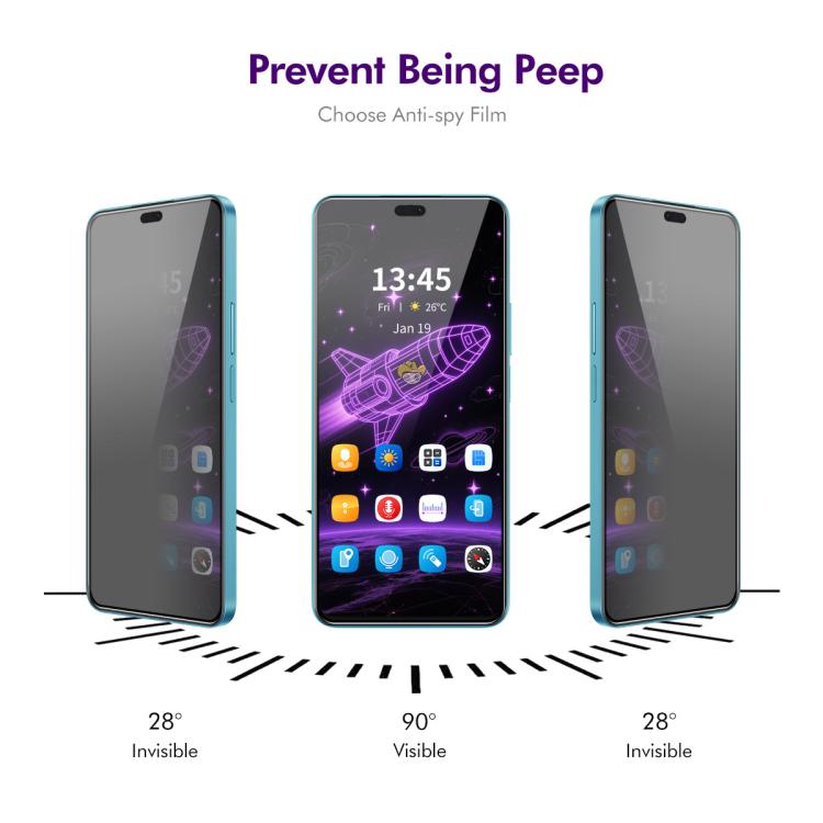 For Honor 400 Lite Global ENKAY Hat-Prince 28 Degree Anti-peeping Privacy Silk Print Tempered Glass Film