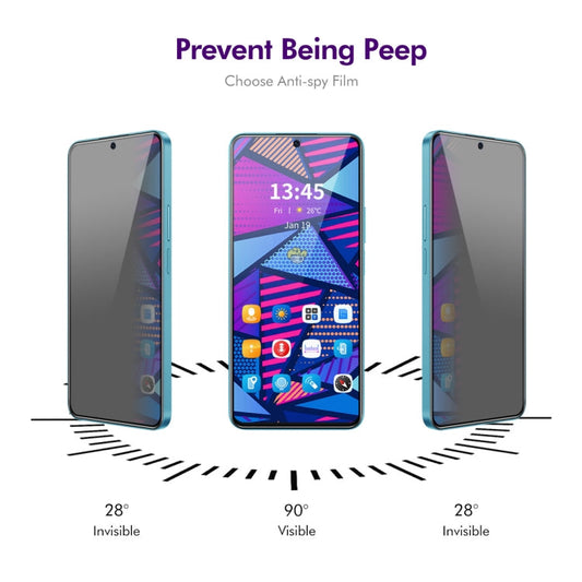 For Honor 80 GT 5pcs ENKAY Hat-Prince 28 Degree Anti-peeping Privacy Silk Print Tempered Glass Film