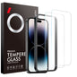For iPhone 14 Pro Max NORTHJO 2pcs A++ Screen Protector Tempered Glass Film with Installation Frame