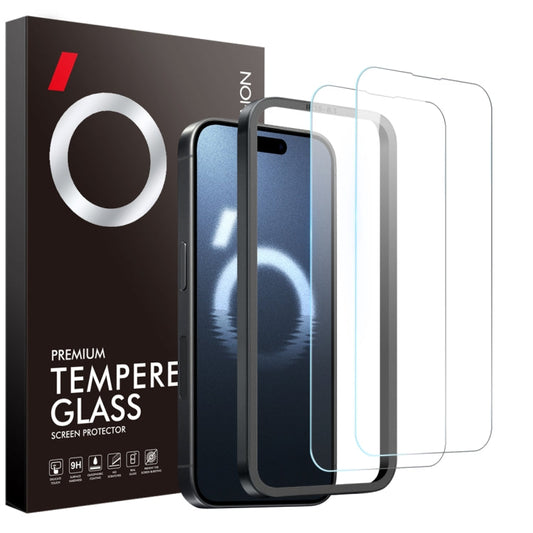 NORTHJO 2 films en verre trempé avec cadre d'installation - Pour iPhone 16 Pro Max