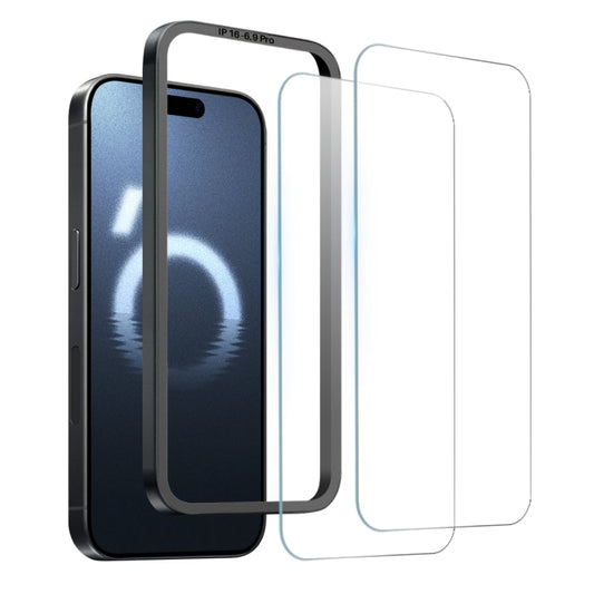 NORTHJO 2 films en verre trempé avec cadre d'installation - Pour iPhone 16 Pro Max