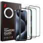 For iPhone 15 Pro NORTHJO 2pcs A++ Tempered Glass Film with Installation Frame