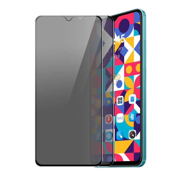 For vivo Y28 5G 2pcs ENKAY Hat-Prince 28 Degree Anti-peeping Privacy Silk Print Tempered Glass Film