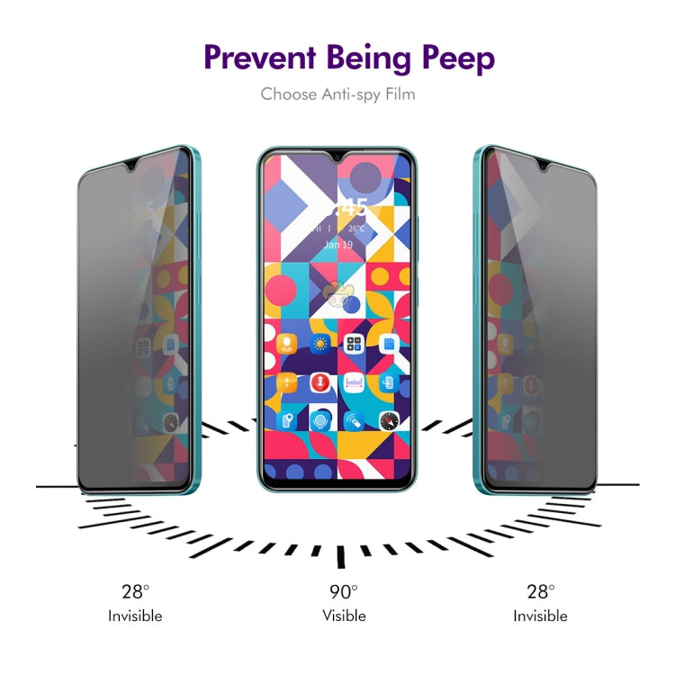 For vivo G2 5pcs ENKAY Hat-Prince 28 Degree Anti-peeping Privacy Silk Print Tempered Glass Film