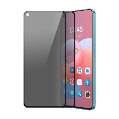 For Realme Narzo 30 5G 2pcs ENKAY Hat-Prince 28 Degree Anti-peeping Privacy Silk Print Tempered Glass Film