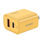 ENKAY FC-001 45W USB-A + USB-C / Type-C Dual Ports Quick Charger, US Plug(Yellow)