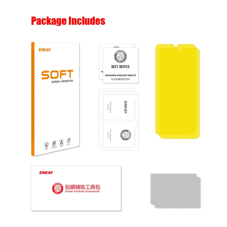 For Realme C30 4G / V20 5G / C30s 2pcs ENKAY Hat-Prince Full Glue Coverage Soft Explosion-proof Hydrogel Film