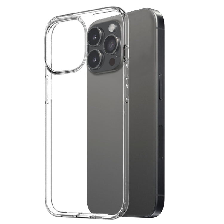 Pour iPhone 16 Pro Max NORTHJO Étui de téléphone 2 en 1 en TPU et protecteur d'écran en verre trempé (transparent)