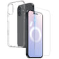 Pour iPhone 16 NORTHJO 2 en 1 Étui de téléphone en TPU avec protecteur d'écran en verre trempé (transparent)