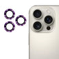 Pour iPhone 16 Pro / 16 Pro Max ENKAY Film de protection en verre trempé pour objectif arrière en alliage d'aluminium 9H (Violet foncé)