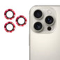 Pour iPhone 16 Pro / 16 Pro Max Film de protection d'objectif arrière en verre trempé avec alliage d'aluminium ENKAY 9H (Rouge)
