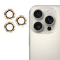 Pour iPhone 16 Pro / 16 Pro Max Film en verre trempé en alliage d'aluminium pour objectif arrière ENKAY 9H (doré)