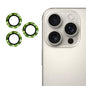 Pour iPhone 16 Pro / 16 Pro Max ENKAY 9H Film de protection en verre trempé pour objectif arrière en alliage d'aluminium (Vert Alpin)