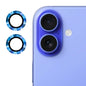 For iPhone 16 / 16 Plus ENKAY 9H Rear Lens Aluminium Alloy Tempered Glass Film(Sea Blue)