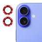 For iPhone 16 / 16 Plus ENKAY 9H Rear Lens Aluminium Alloy Tempered Glass Film(Red)