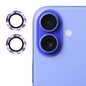 For iPhone 16 / 16 Plus ENKAY 9H Rear Lens Aluminium Alloy Tempered Glass Film(Light Purple)