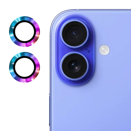 For iPhone 16 / 16 Plus ENKAY 9H Rear Lens Aluminium Alloy Tempered Glass Film(Colorful)