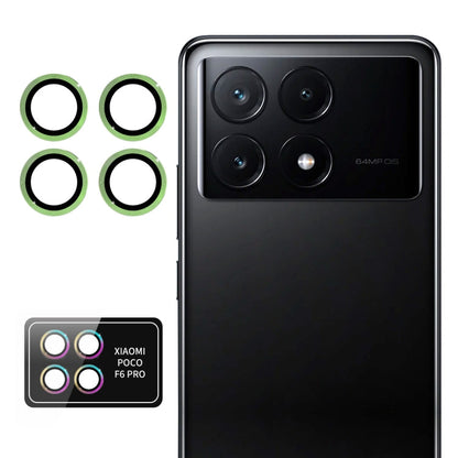 For Xiaomi Poco F6 Pro ENKAY 9H Rear Lens Aluminium Alloy Tempered Glass Film(Green)