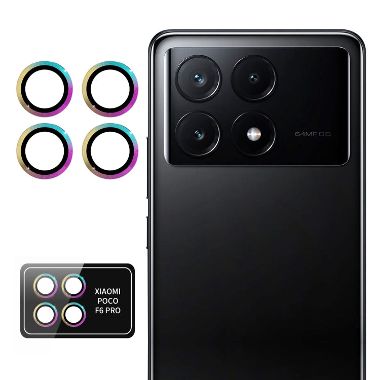 For Xiaomi Poco F6 Pro ENKAY 9H Rear Lens Aluminium Alloy Tempered Glass Film(Colorful)